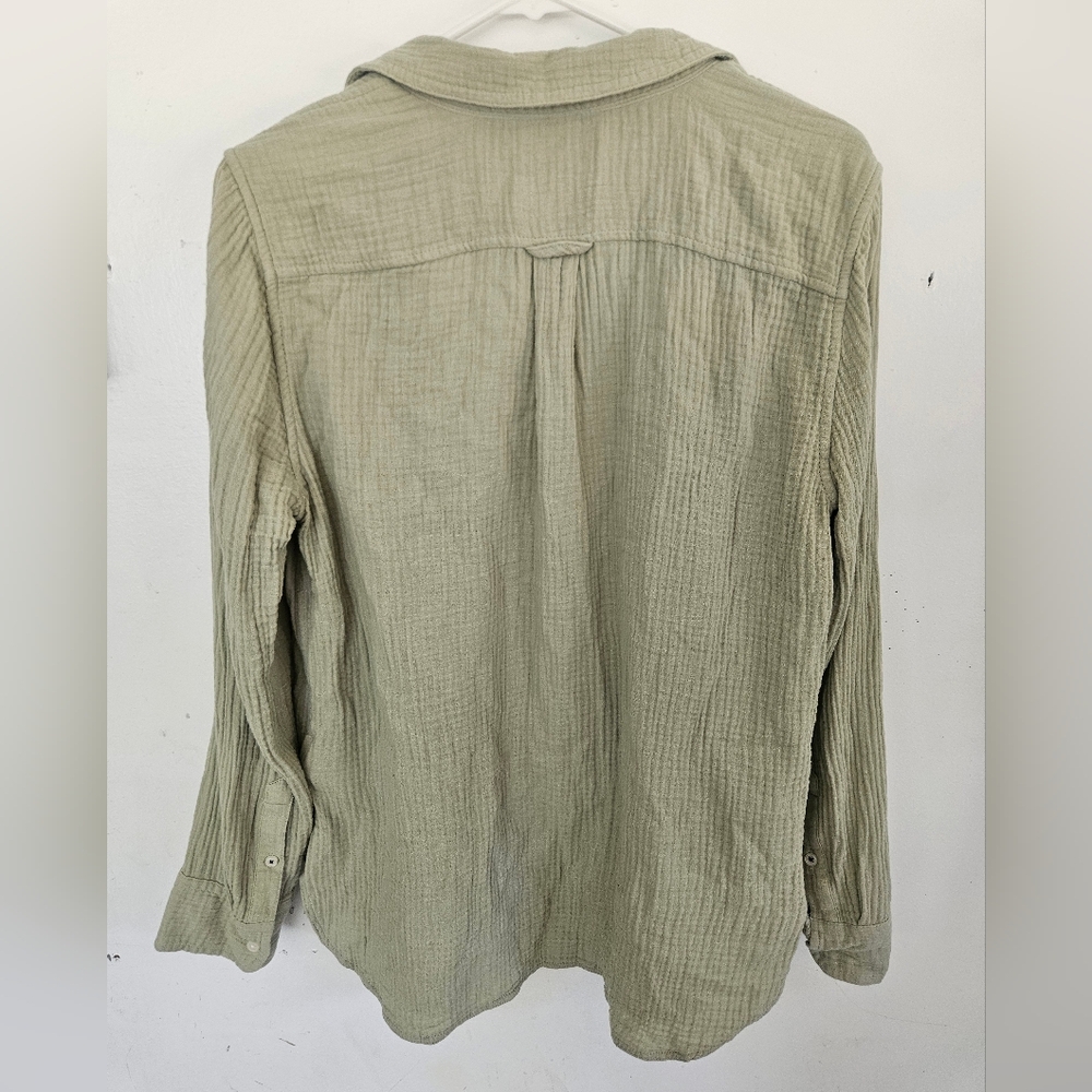J. Crew Garcon Classic Double Gauze Green Long Sleeve - Picture 2 of 6